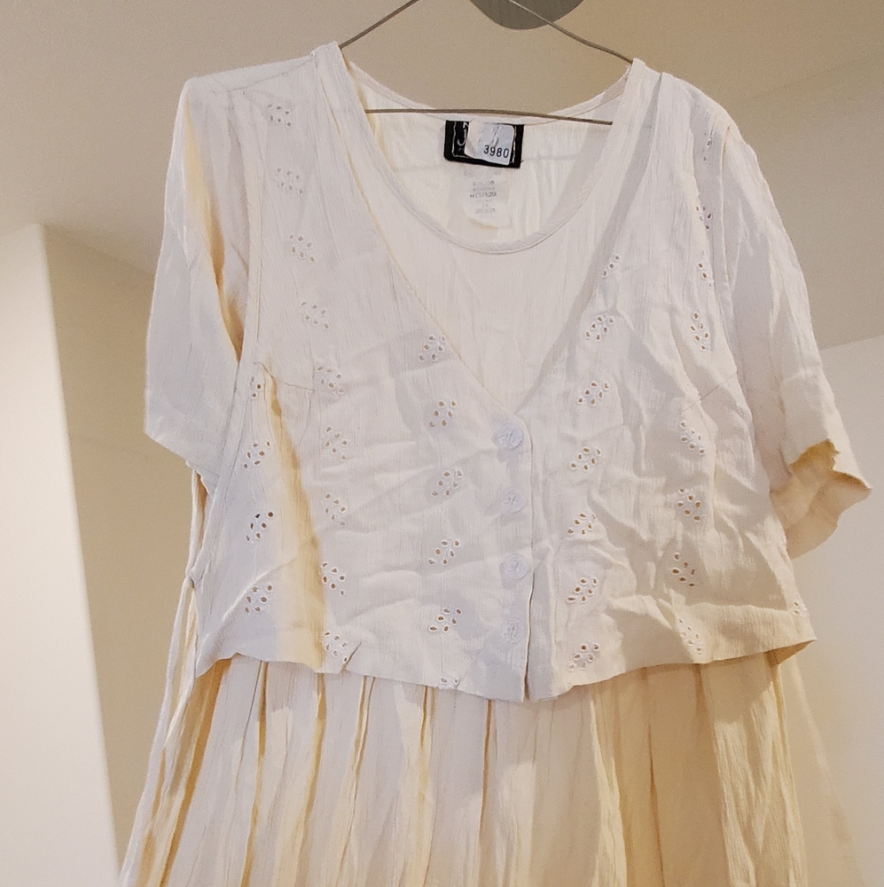 90s cream dress